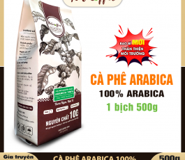 Cà phê Arabica Cầu Đất 100% thơm mạnh, thanh dịu , đậm đà hậu ngọt gói 500g